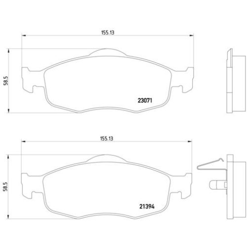 Ford Mondeo 1 első fékbetét készlet (-) - Hart 