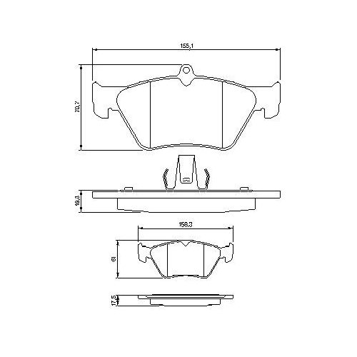Opel Omega B első fékbetét készlet - Hart Sport (220157 Sport)