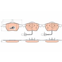   Audi A4-B6 első fékbetét (288-312mm-es féktárcsához) - TRW (GDB1307) (+)