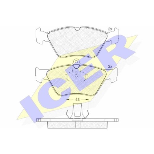 Opel Omega B első fékbetét készlet - Icer (180988)