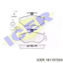   Audi A4-B6 első fékbetét (280mm-es féktárcsához) - Icer (181157-203) (+)