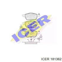   Audi A4-B6 első fékbetét (288-312mm-es féktárcsához) - Icer (181362) (+)