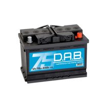 Akkumulátor 75Ah, 640A, jobb + - DAB